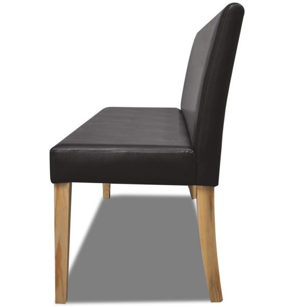 Panca 139,5 Cm Marrone Scuro In Similpelle - Image 4
