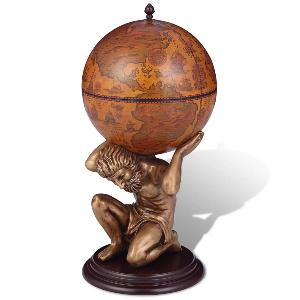 Bar A Globo Portabottiglie Vino Design Atlas 42x42x85 cm
