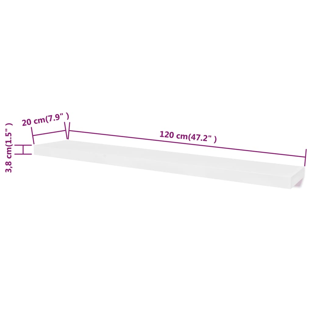 Mensole A Muro Bianche 2 Pz In Mdf Per Libri/dvd - Image 5