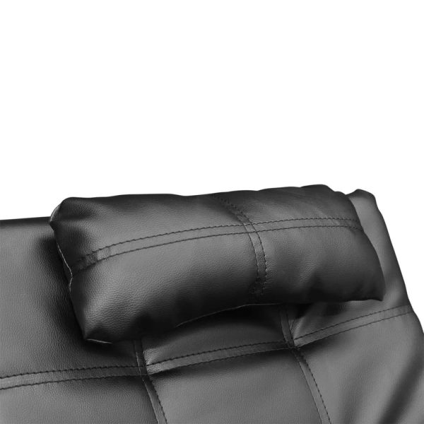Sedia A Sdraio Con Cuscino Nera In Similpelle - Image 4