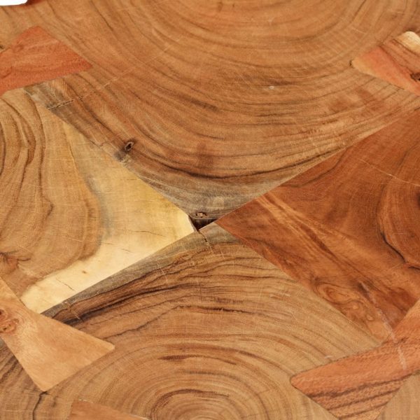 Tavolino Da Caffè 35 Cm 4 Tronchi In Legno Massello Di Sheesham - Image 5