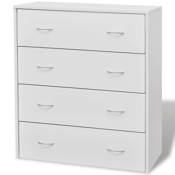 Credenza Con 4 Cassetti 60x30,5x71 Cm Bianca - Image 3
