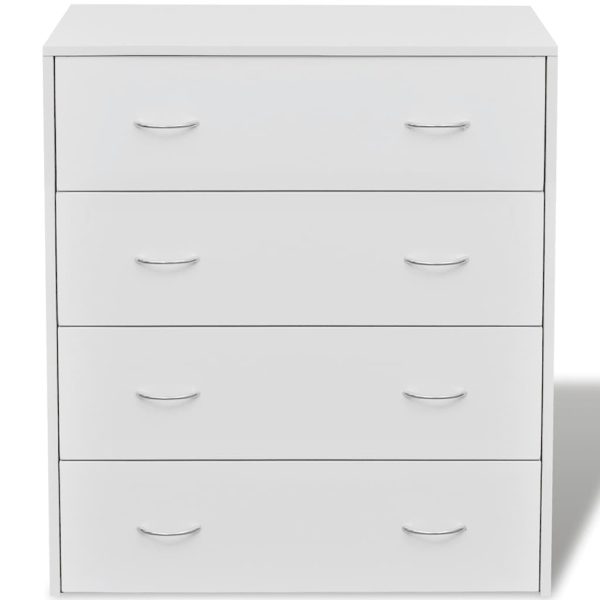 Credenza Con 4 Cassetti 60x30,5x71 Cm Bianca - Image 4