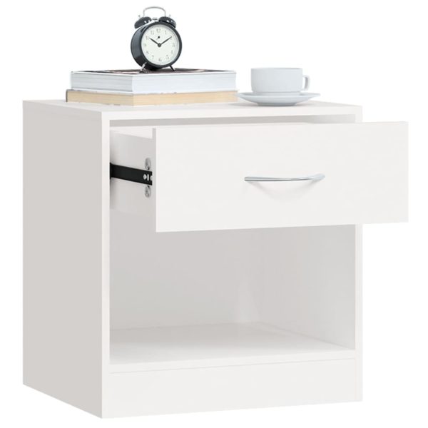Comodini 2 Pz Con Cassetto Bianchi - Image 5