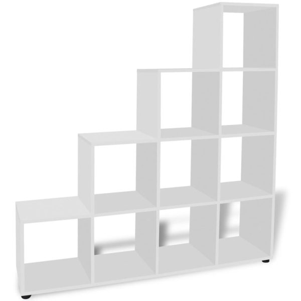Libreria / Scaffale Espositore A Scala 142 Cm Bianco - Image 4