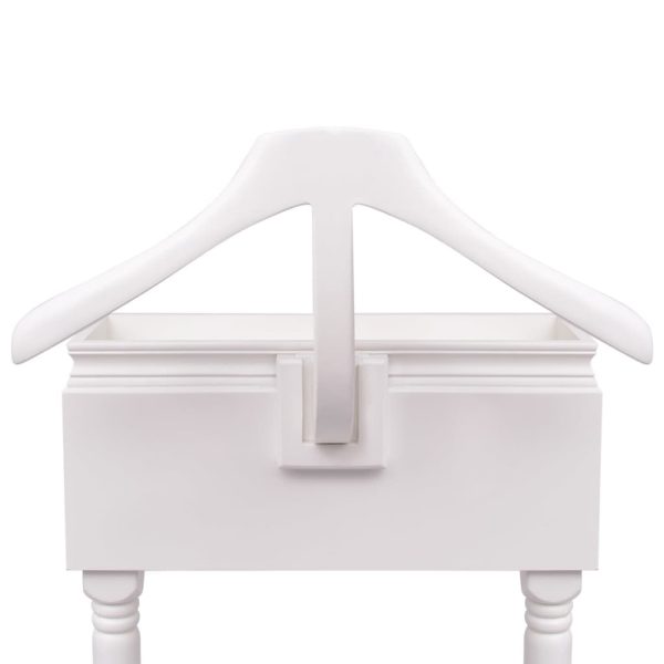Appendiabiti Con Armadietto In Legno Bianco - Image 4