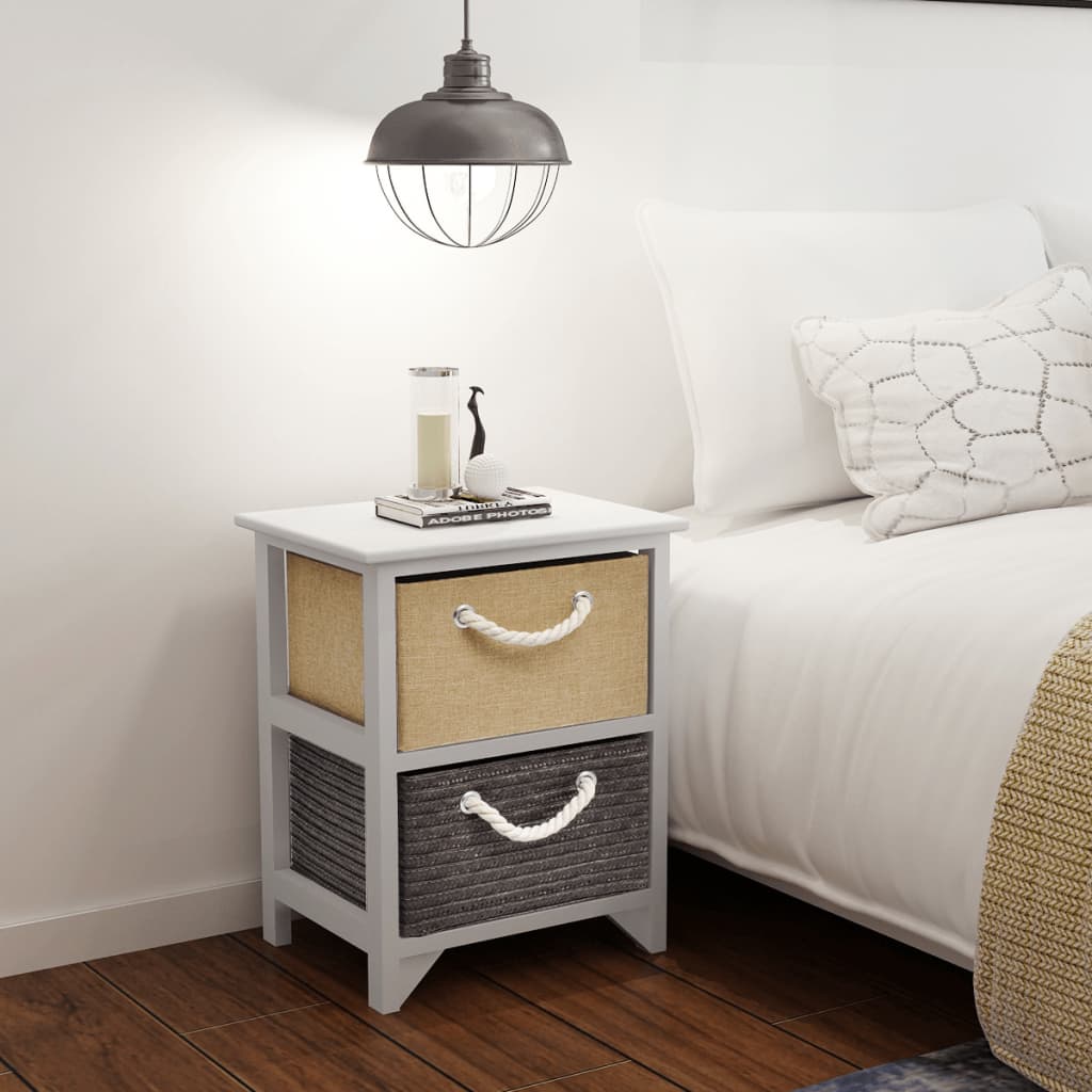 Comodini 2 Pz In Legno