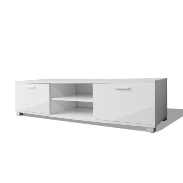 Mobile Porta Tv Bianco Lucido 120x40,5x35 cm - Image 2