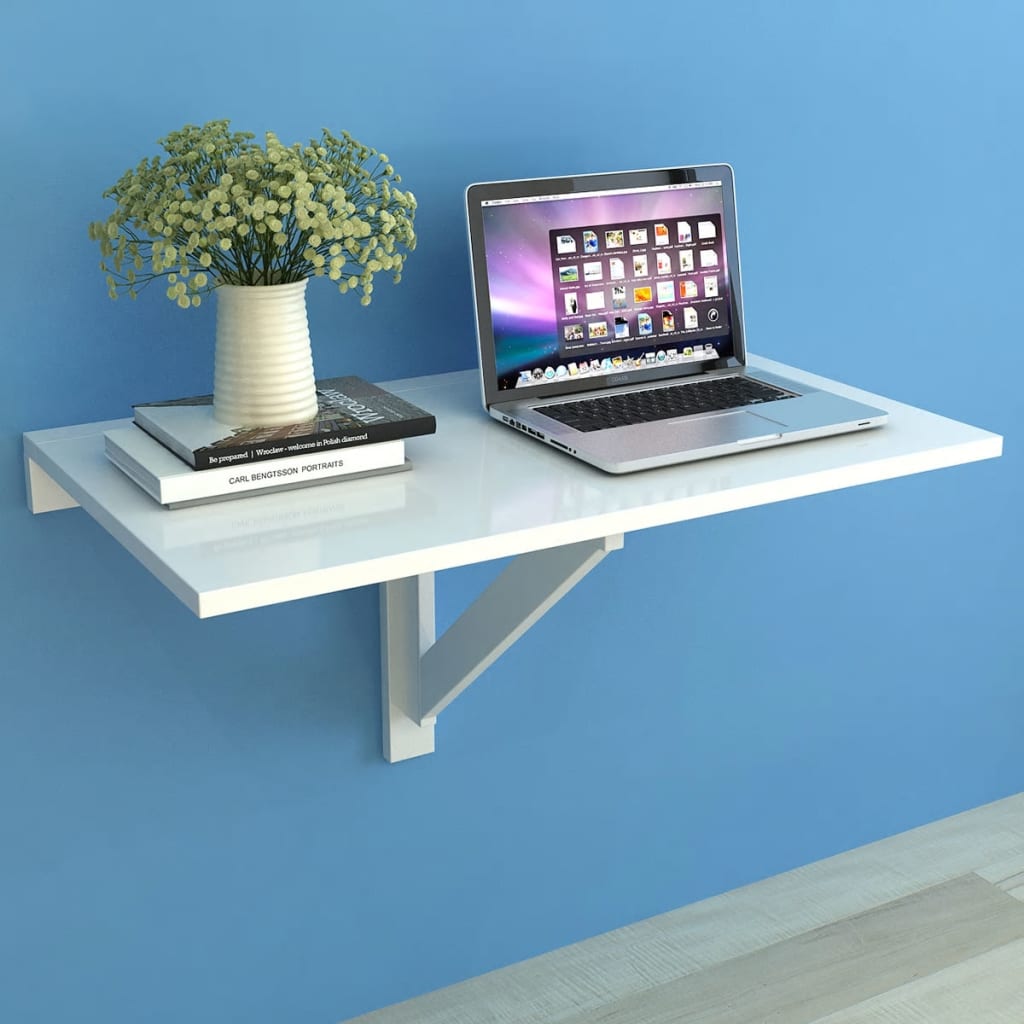 Tavolo Pieghevole Da Parete Bianco 100x60 cm