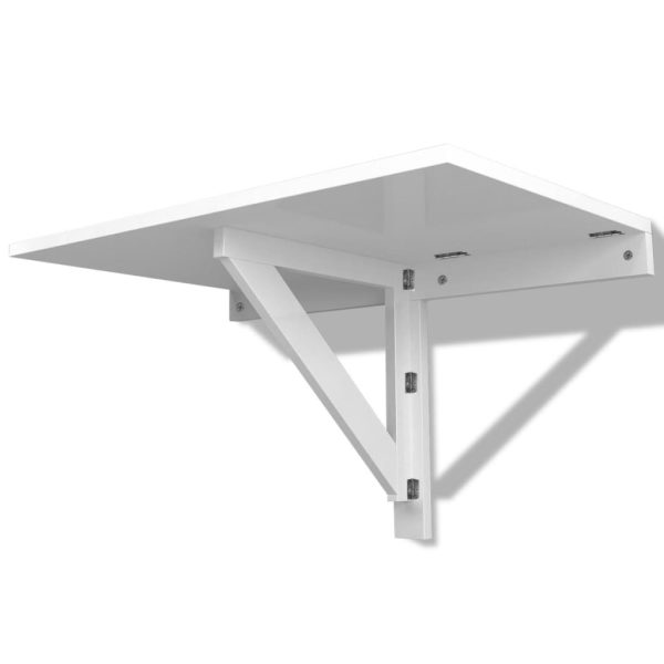 Tavolo Pieghevole Da Parete Bianco 100x60 cm - Image 4