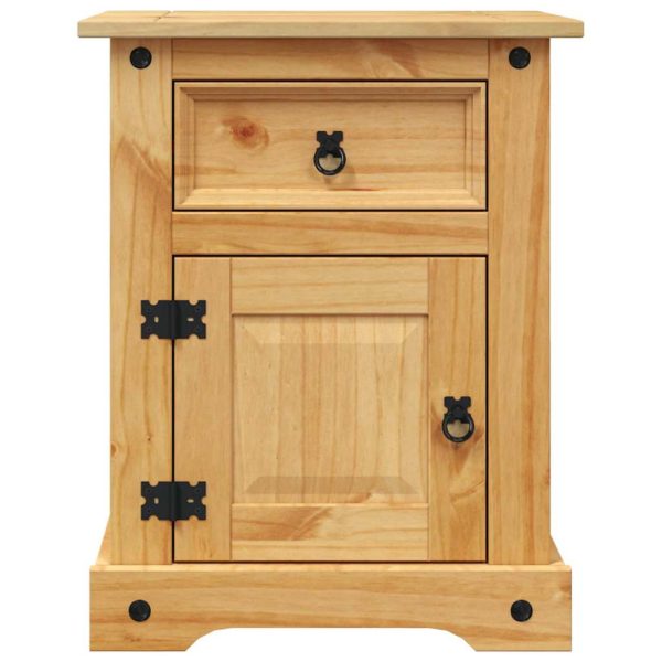 Comodino In Legno Di Pino Messicano Corona Range 53x39x66 cm - Image 4
