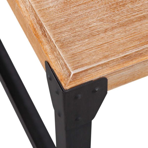 Tavolino Da Salotto In Legno Massello Di Acacia 100x60x45 cm - Image 4