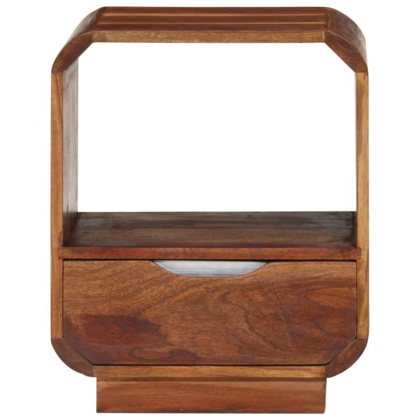 Comodino Con Cassetto In Legno Massello Di Sheesham 40x30x50 cm - Image 3