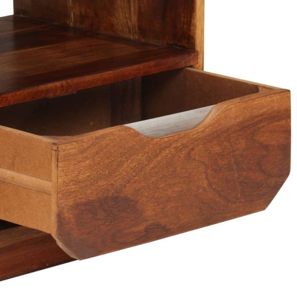 Comodino Con Cassetto In Legno Massello Di Sheesham 40x30x50 cm - Image 4