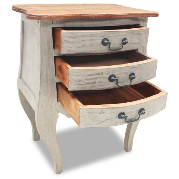 Comodino In Legno Massello Di Mogano 48x35x64 cm - Image 3