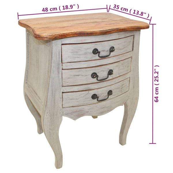 Comodino In Legno Massello Di Mogano 48x35x64 cm - Image 6
