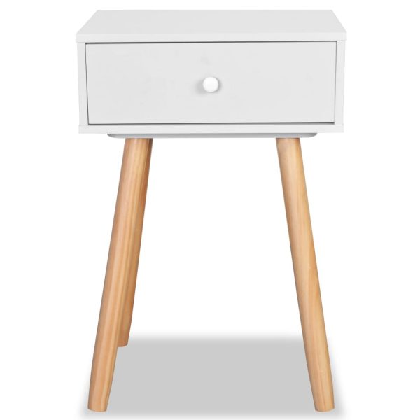 Comodini Set 2 Pz In Massello Di Pino 40x30x61 Cm Bianchi - Image 4