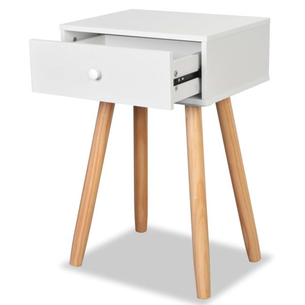 Comodini Set 2 Pz In Massello Di Pino 40x30x61 Cm Bianchi - Image 5