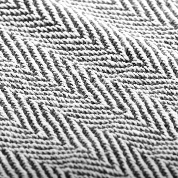 Copriletto In Cotone A Spina Di Pesce 160x210 Cm Blu Marino - Image 6