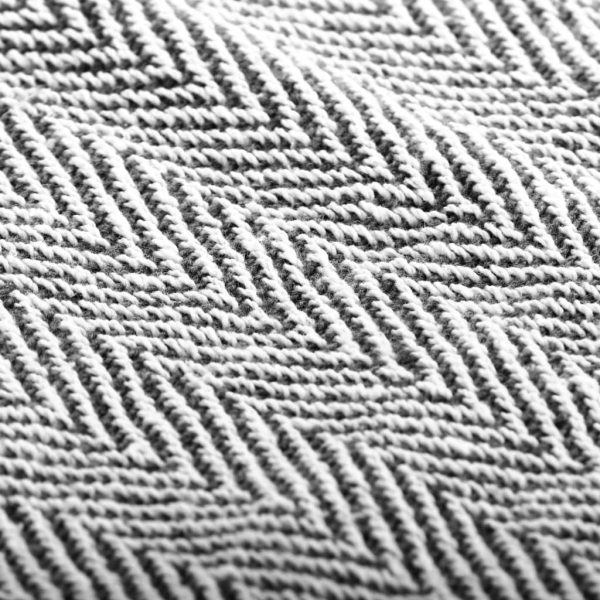 Copriletto In Cotone A Spina Di Pesce 220x250 Cm Blu Marino - Image 6