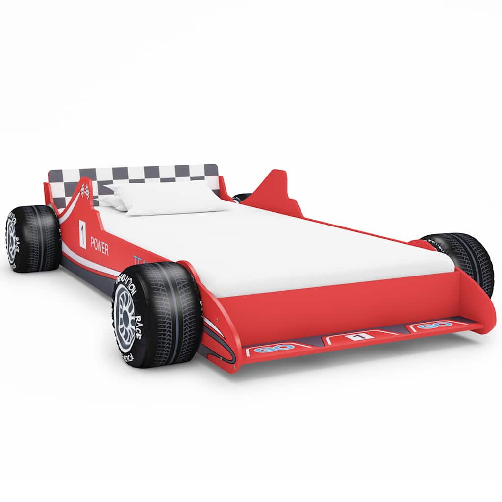 Letto Bimbo Ad Auto Da Corsa 90x200 Cm Rosso