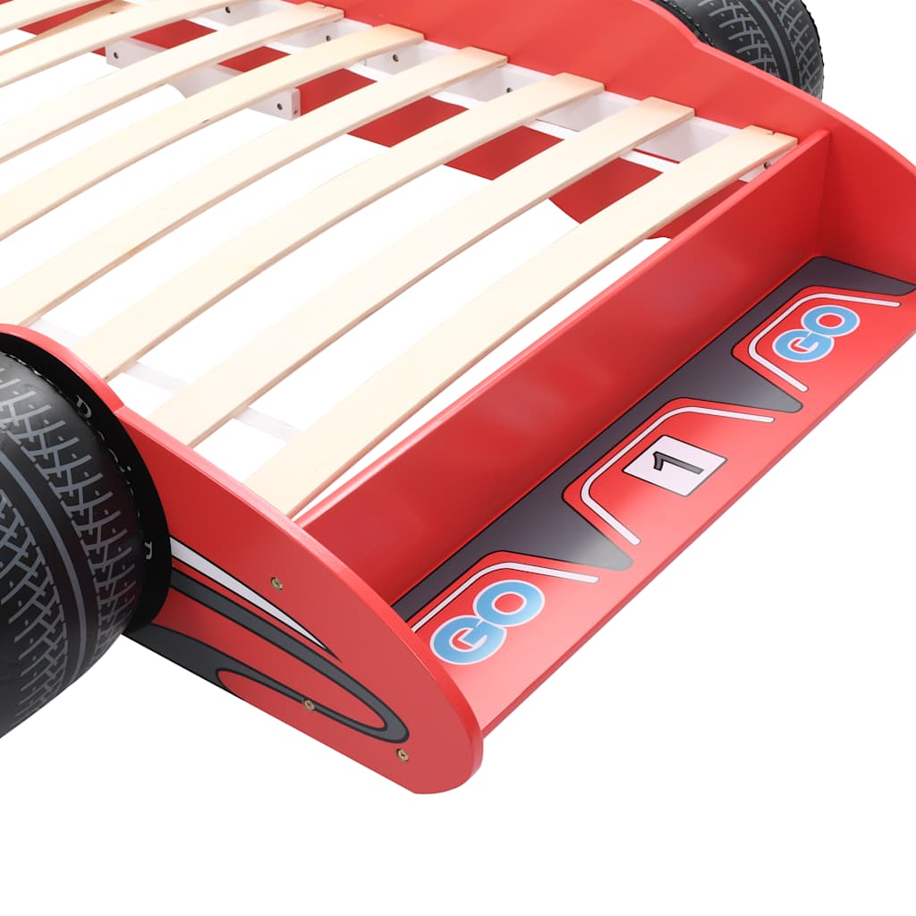Letto Bimbo Ad Auto Da Corsa 90x200 Cm Rosso - Image 5