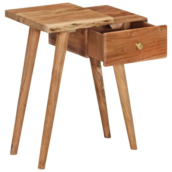 Comodino In Legno Massello D'acacia 45x32x55cm - Image 3