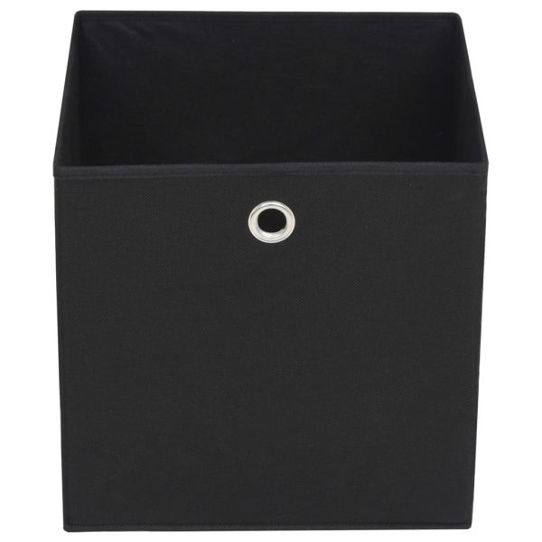 Contenitori 4 Pz In Tessuto Non Tessuto 32x32x32 Cm Nero - Image 3