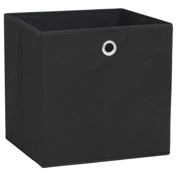 Contenitori 4 Pz In Tessuto Non Tessuto 32x32x32 Cm Nero - Image 4