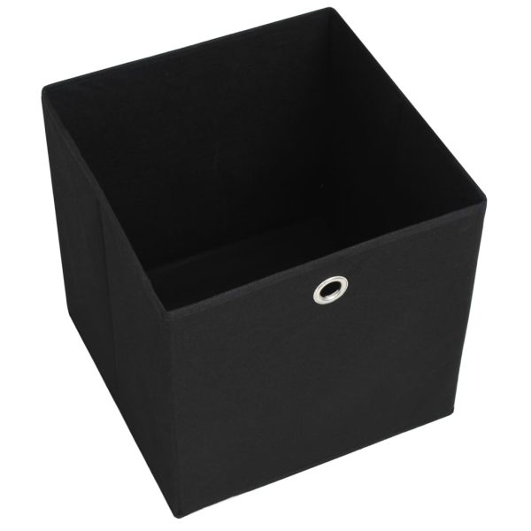 Contenitori 4 Pz In Tessuto Non Tessuto 32x32x32 Cm Nero - Image 5