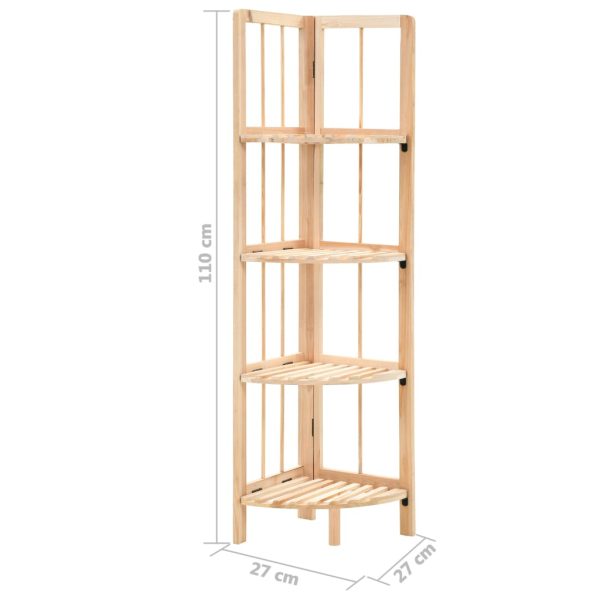 Scaffale Ad Angolo In Legno Di Cedro 27x27x110 cm - Image 6