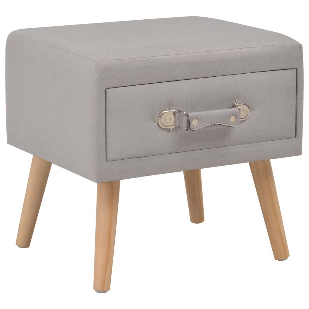 Comodino Grigio 40x35x40 Cm In Tessuto