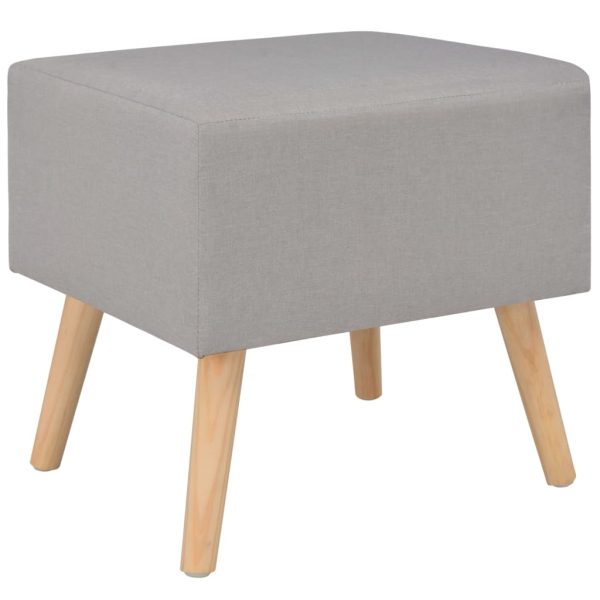 Comodino Grigio 40x35x40 Cm In Tessuto - Image 3