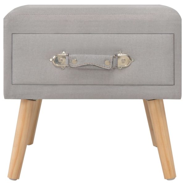 Comodino Grigio 40x35x40 Cm In Tessuto - Image 4