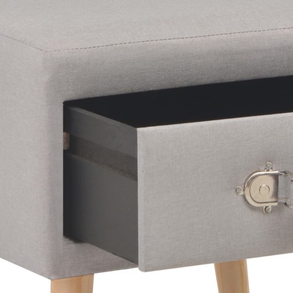 Comodino Grigio 40x35x40 Cm In Tessuto - Image 6