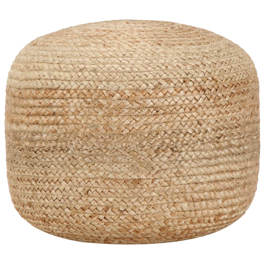 Pouf Lavorato A Mano 45x30 Cm In Juta