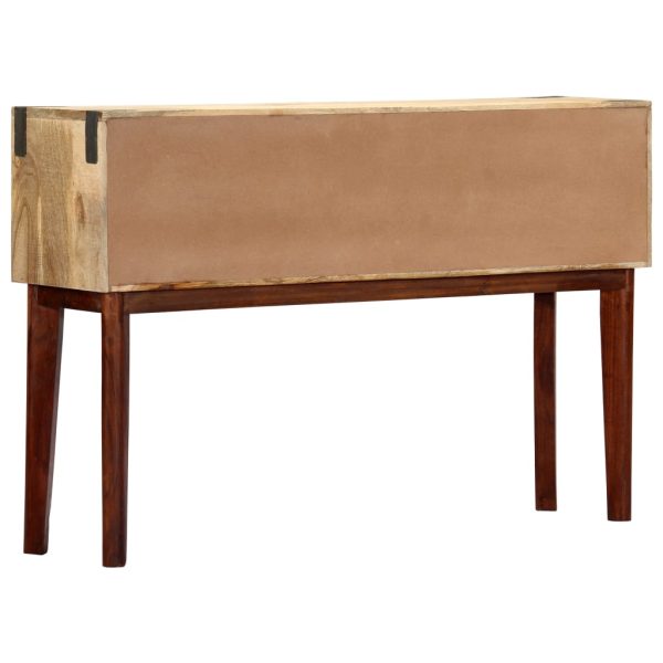 Tavolo Consolle 115x30x76 Cm In Legno Massello Di Mango Grezzo - Image 3