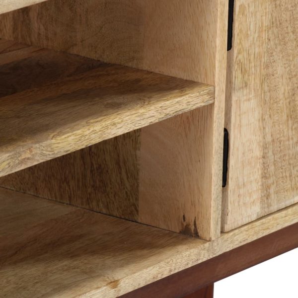 Tavolo Consolle 115x30x76 Cm In Legno Massello Di Mango Grezzo - Image 6