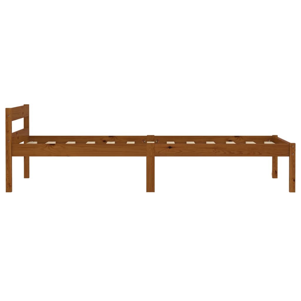 Giroletto Senza Materaso Ambrato In Legno Di Pino 100x200cm - Image 4