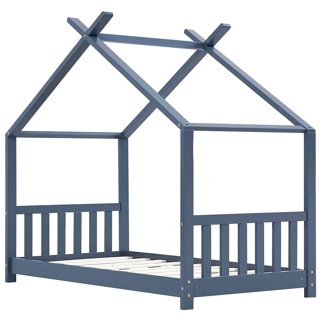 Giroletto Per Bambini Grigio In Massello Di Pino 70x140 cm - Image 3
