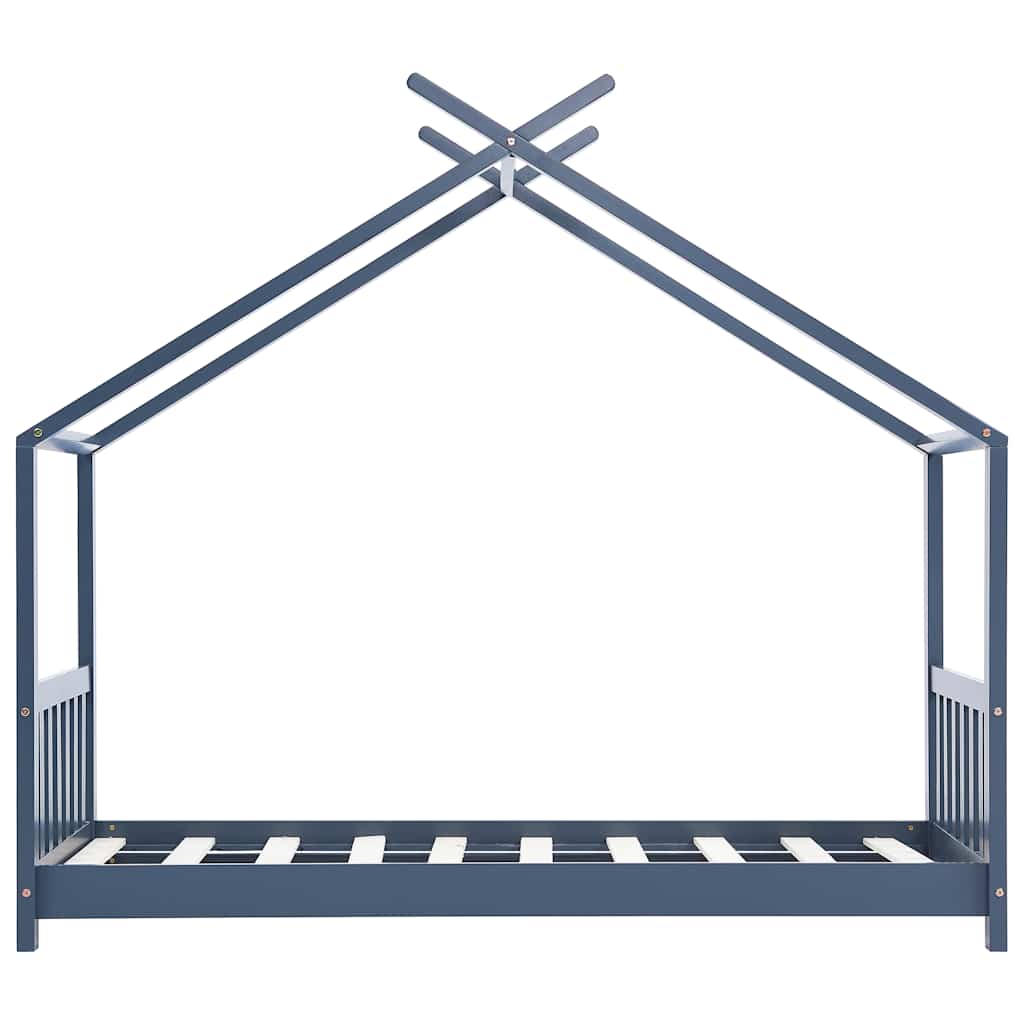 Giroletto Per Bambini Grigio In Massello Di Pino 70x140 cm - Image 4