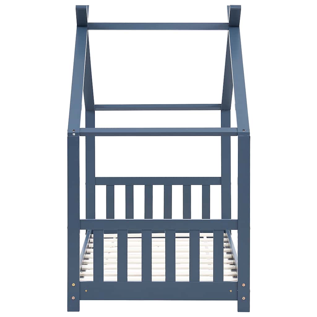 Giroletto Per Bambini Grigio In Massello Di Pino 70x140 cm - Image 5