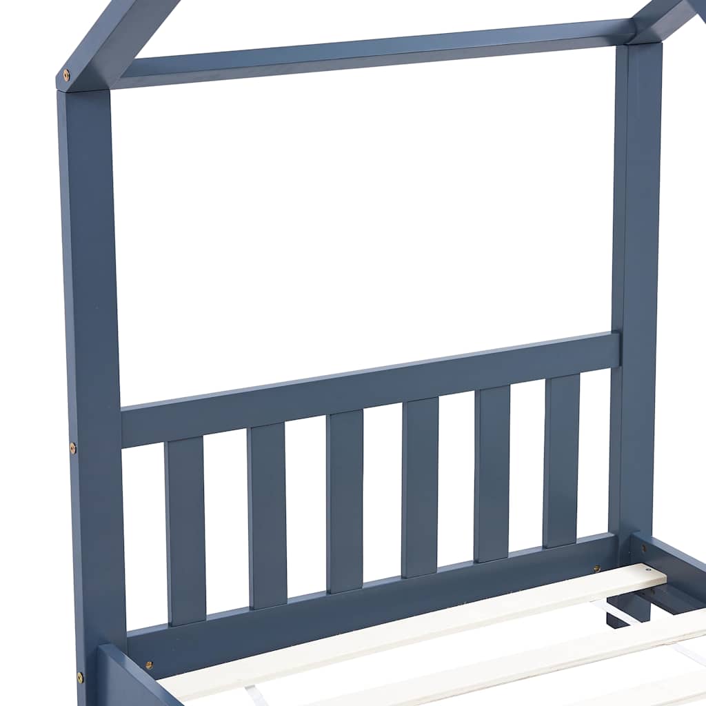 Giroletto Per Bambini Grigio In Massello Di Pino 70x140 cm - Image 6