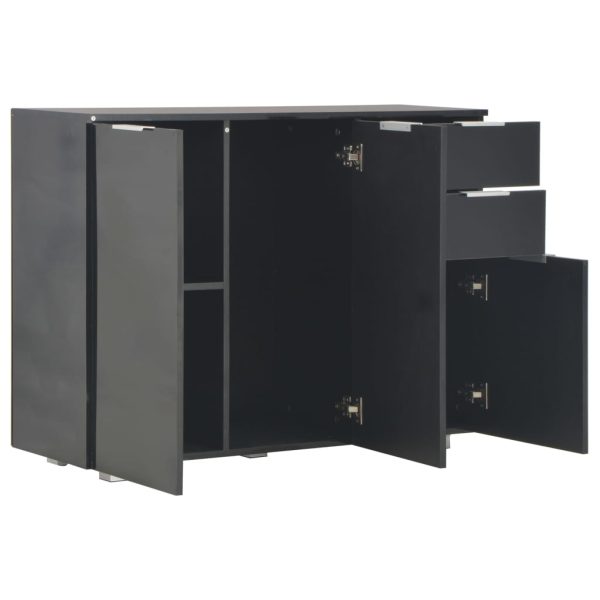 Credenza Nero Lucido 107x35x80,5 cm - Image 4