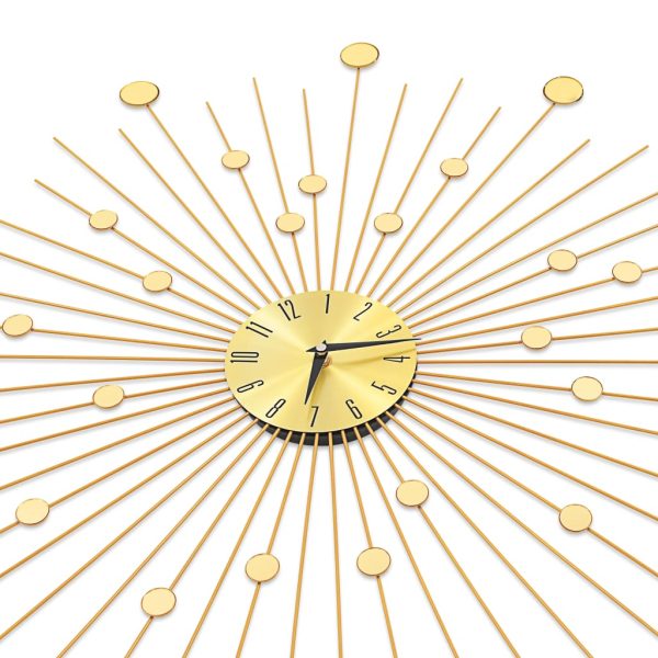 Orologio Da Parete In Metallo 70 Cm Dorato - Image 4