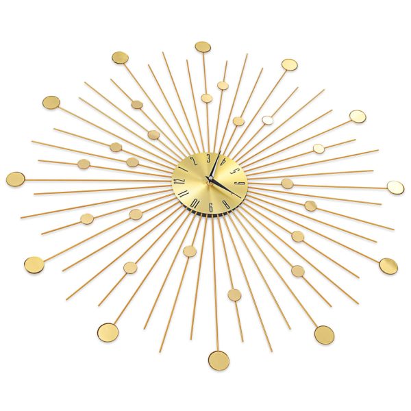 Orologio Da Parete In Metallo 70 Cm Dorato - Image 6