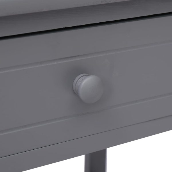 Comodino Grigio 40x29x42 Cm In Legno Di Paulonia - Image 5