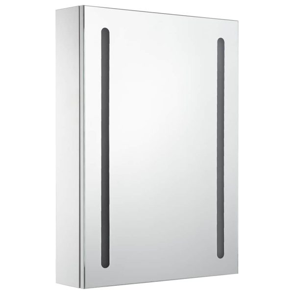 Armadietto Bagno Con Specchio E Led 50x13x70 cm - Image 3