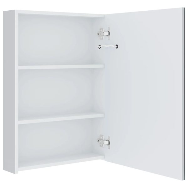 Armadietto Bagno Con Specchio E Led 50x13x70 cm - Image 5