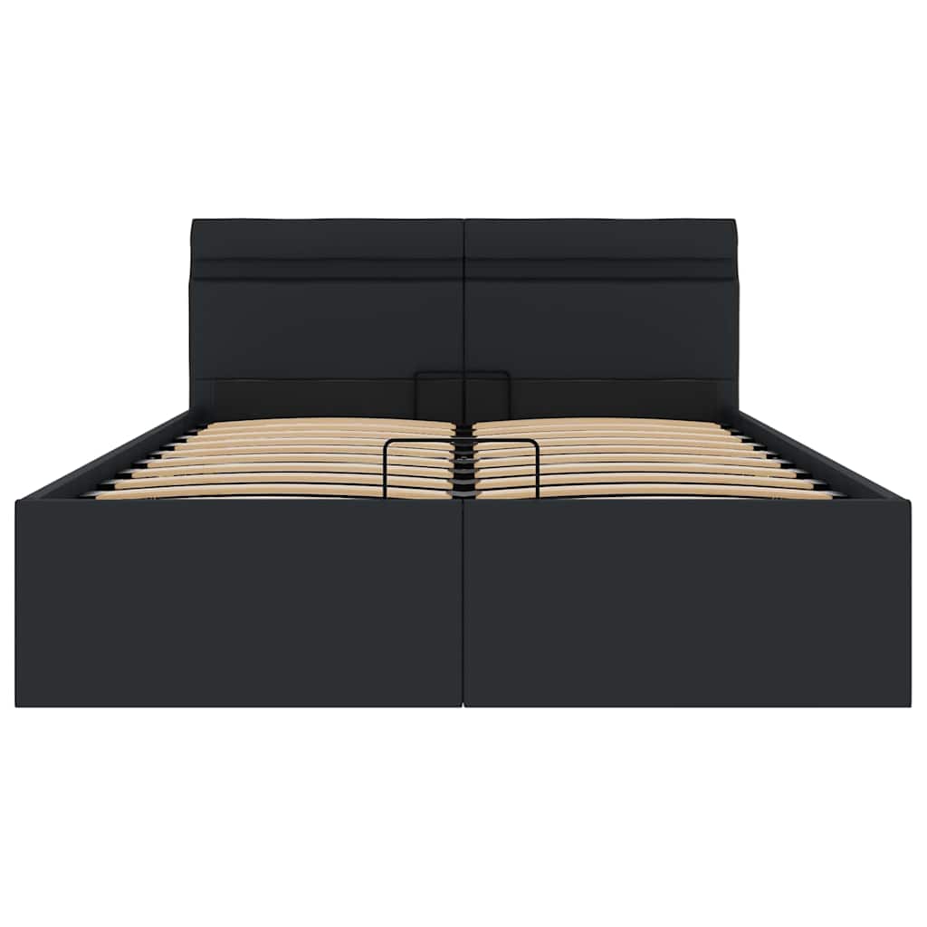 Giroletto Contenitore Idraulico Led Nero Similpelle 140x200 cm - Image 6